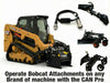 Operate almost every Bobcat attachment on nearly any brand of skid steer loader.
