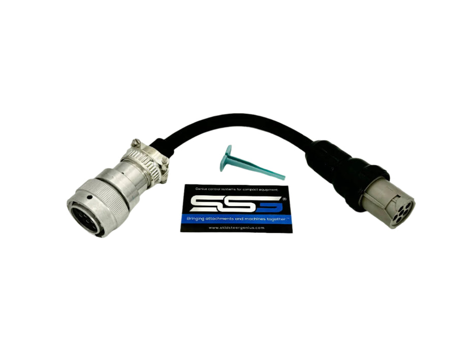 Adapter | Machine Side John Deere 14 Pin to Attachment Side CID | SG-JD14-HD14 | Skid Steer Genius