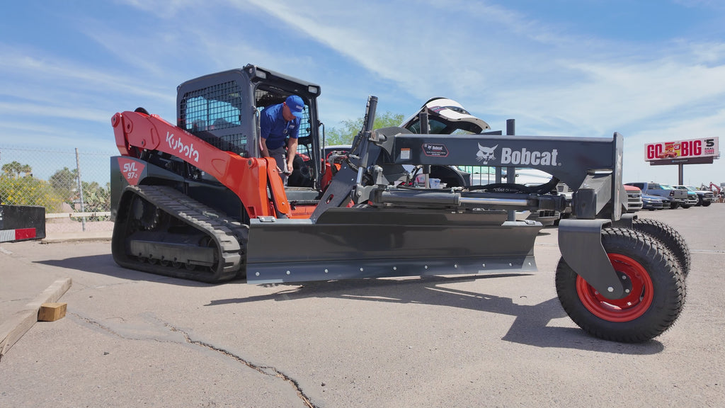 Can Pro operating a Bobcat Grader 