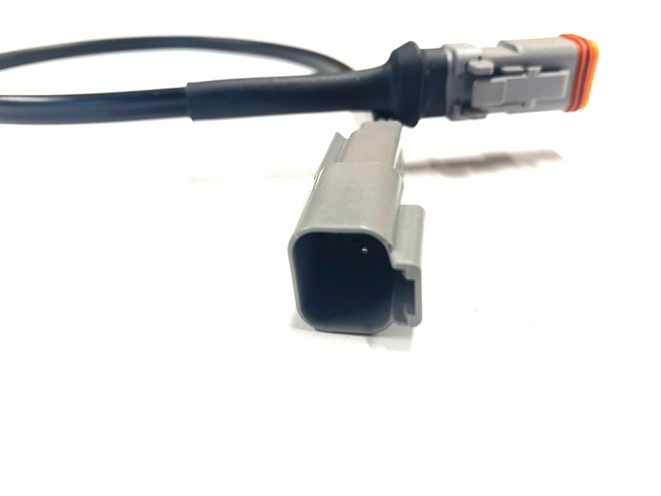 Wire Extension | 18"  Deutsch 2P Receptacle to 2P Plug Single Adapter | SG-DTR-DTP-18 | Skid Steer Genius