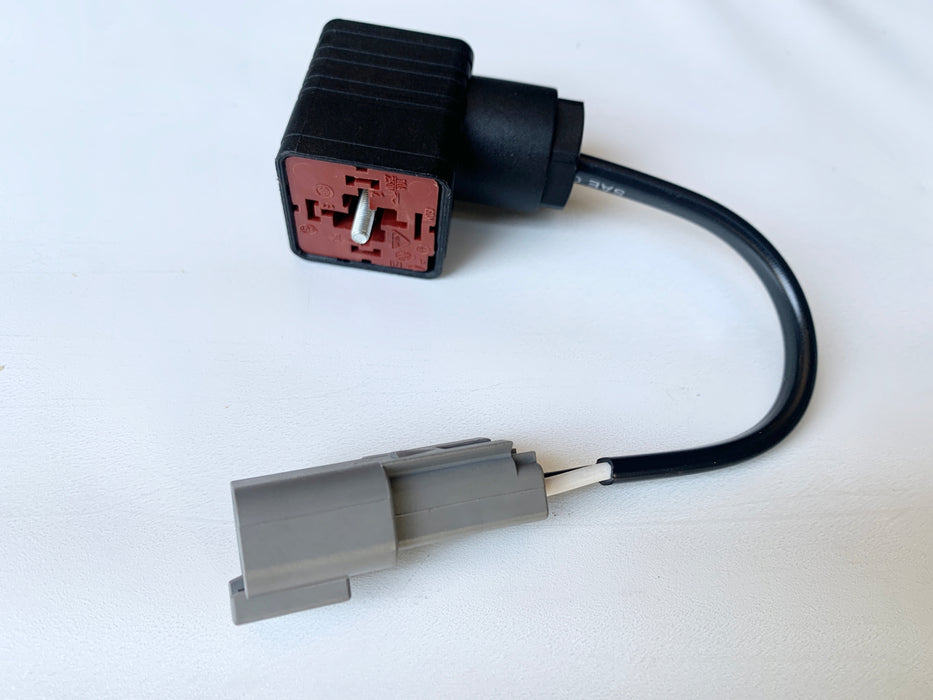 Wire Extension | 6" Deutsch 2 Pin Receptacle to 2 Pin DIN Adapter Cable | SG-DTR-DIN-6 | Skid Steer Genius