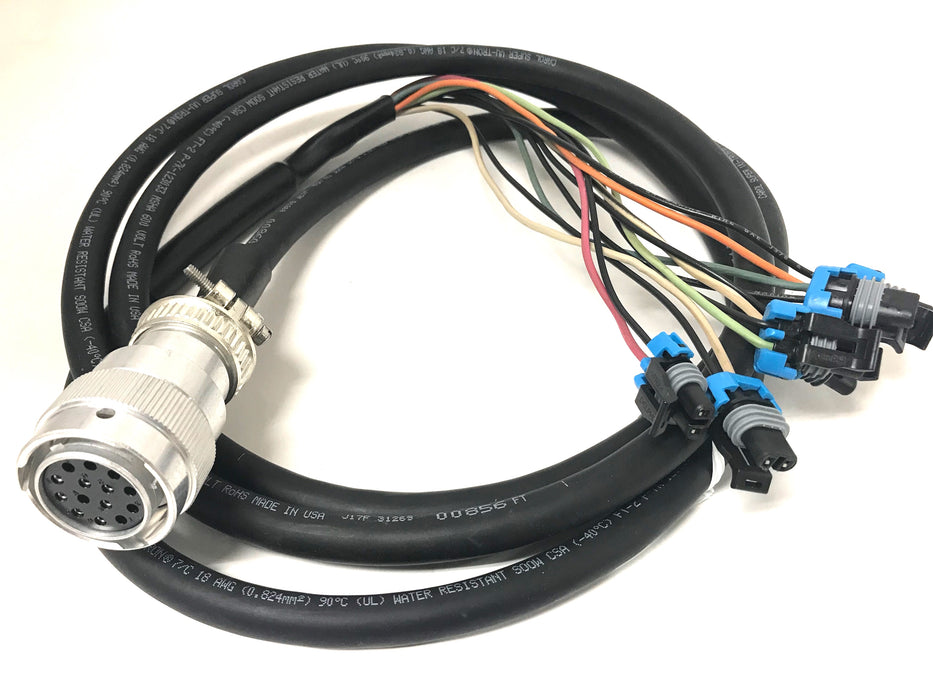 Wire Harness | Deutsch HD 14 Pin Female Machine Side to Delphi 2 Pin Harness Attachment Side - 6 Output | SG-BPH-14-6-9DP/DT/DN | Skid Steer Genius